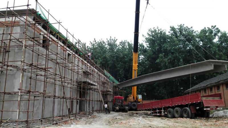 粮库用双T板安装完成